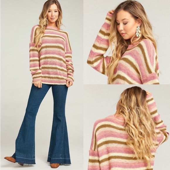 Show Me Your MuMu Sweaters - Show Me Your Mumu Bertie Sweater in Reagan Stripe Knit